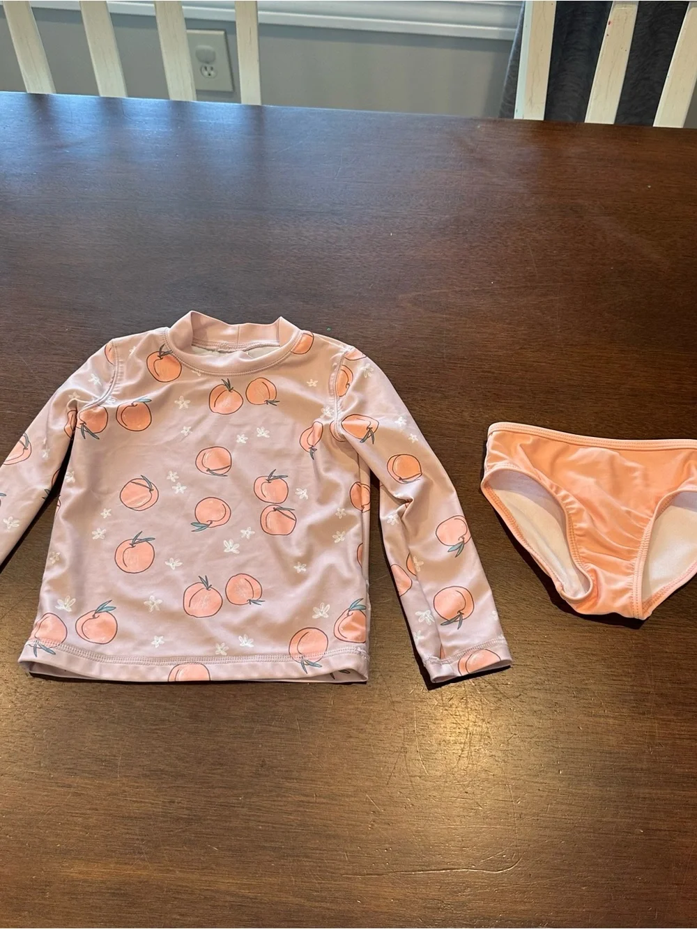 Peach Swim Suit Girls 2T A5:1333